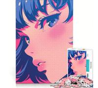 Puzzle per adulti da 1000 pezzi con ragazza anime in primo piano, giocattolo educativo, ideale per passare il tempo durante le vacanze, regalo per amici e familiari 38x26cm