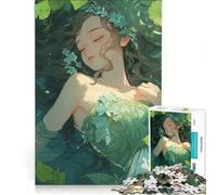 Puzzle per adulti da 1000 pezzi con ragazza anime nell'acqua, gioco educativo, impegnativo da completare, regalo stimolante 38x26cm