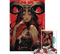 Puzzle per adulti da 1000 pezzi con ragazza anime sangue e donna rompicapo gioco stimolante giocattolo divertente regalo vacanza a casa per passare il tempo (dimensioni 38x26cm)