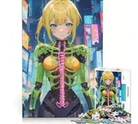 Puzzle per adulti da 1000 pezzi con ragazza cibernetica anime, gioco rilassante, decorazione per la casa, regalo di compleanno 50x75cm