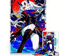 Puzzle per adulti da 1000 pezzi con ragazza demone anime con corna,sfida mentale,taglio preciso,allineamento perfetto,divertimento per tutta la famiglia (38x26cm)