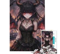 Puzzle per adulti da 1000 pezzi con ragazza demone anime sfida educativa per il divertimento in famiglia gioco per famiglie dai 14 anni in su (38x52cm)