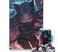 Puzzle per adulti da 1000 pezzi con ragazza ninja dalle orecchie da gatto, gioco interattivo, attività divertenti da fare a casa, per rafforzare l'amore tra le coppie 38x52cm