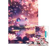 Puzzle per adulti da 1000 pezzi con rana anime e fiore di ciliegio Gioco rompicapo avvincente per coltivare la pazienza Idea regalo perfetta Decorazione ideale (Dimensioni 38x52cm)