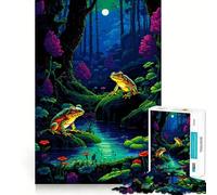 Puzzle per adulti da 1000 pezzi con rane retrò rilassanti,taglio pixel perfetto,sfida divertente e intelligente,gioco tranquillo,regalo artistico di Natale (38x26cm)