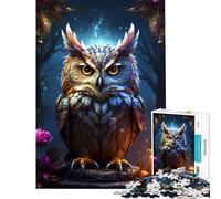 Puzzle per adulti da 1000 pezzi con rapaci notturni Gioco stimolante e rilassante ideale per attività in famiglia e come regalo di compleanno (dimensioni 38x52cm)