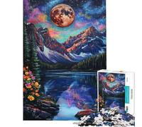 Puzzle per adulti da 1000 pezzi con riflessi di montagne al chiaro di luna Un gioco avvincente per coltivare la pazienza ideale per tutta la famiglia perfetto per decorare la casa e come regalo