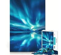 Puzzle per adulti da 1000 pezzi con riflesso dell'aurora boreale,taglio liscio,arte,gioco di allenamento mentale,divertimento per il tempo libero,regalo di compleanno (38x52cm)