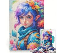 Puzzle per adulti da 1000 pezzi con ritratti fantasy ad acquerello Gioco divertente rilassante e stimolante per la mente e per rafforzare l'amore di coppia 50x75cm