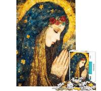 Puzzle per adulti da 1000 pezzi con ritratto a mosaico della Vergine Maria ideale per adolescenti perfetto per passare il tempo durante le vacanze come regalo di compleanno o di Natale 38x26cm
