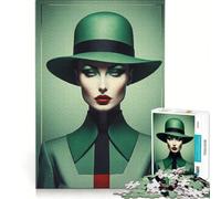 Puzzle per adulti da 1000 pezzi con ritratto della Dea Verde, giocattolo decorativo da parete, per divertimento in famiglia, ideale come regalo per tutta la famiglia 38x26cm
