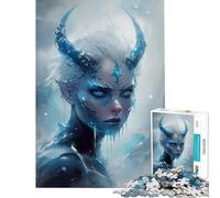 Puzzle per adulti da 1000 pezzi con ritratto della Regina di Ghiaccio sfida per l'intelligenza giocattolo avvincente gioco pratico donne (dimensioni 75x50cm)