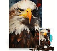 Puzzle per adulti da 1000 pezzi con ritratto di aquila calva,bordi perfetti,divertente gioco per allenare la mente,scena natalizia accogliente e divertente (38x26cm)