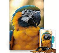 Puzzle per adulti da 1000 pezzi con ritratto di ara blu e oro,taglio perfetto Divertente,stimolante per la mente,ideale per il tempo libero,perfetto come decorazione natalizia 50x75cm