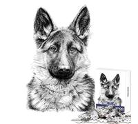 Puzzle per adulti da 1000 pezzi con ritratto di cane gioco rilassante ideale per passare il tempo durante le vacanze o come passatempo educativo compleanno e Natale (50x75cm)