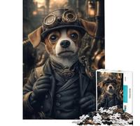 Puzzle per adulti da 1000 pezzi con ritratto di cane steampunk gioco interattivo giocattolo avvincente per coltivare la pazienza regalo di Babbo Natale segreto ideale per passare il tempo durante