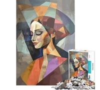 Puzzle per adulti da 1000 pezzi con ritratto di donna gioco educativo giocattolo didattico regalo di Babbo Natale segreto migliora la memoria (dimensioni 75x50cm)