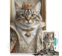 Puzzle per adulti da 1000 pezzi con ritratto di gatto del Bengala,ritaglio preciso,gioco stimolante per la mente,rilassante,regalo di Natale (50x75cm)