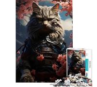 Puzzle per adulti da 1000 pezzi con ritratto di gatto giapponese gioco educativo e stimolante ideale per il relax e il miglioramento della memoria perfetto come regalo di compleanno (38x26cm)