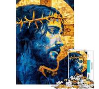 Puzzle per adulti da 1000 pezzi con ritratto di Gesù a mosaico gioco per famiglie regalo per donne divertimento a casa (dimensioni 38x52cm)