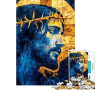 Puzzle per adulti da 1000 pezzi con ritratto di Gesù a mosaico Puzzle per adulti gioco di analisi e logica per tutta la famiglia ideale come regalo (dimensioni 38x26cm)