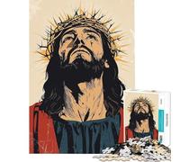 Puzzle per adulti da 1000 pezzi con ritratto di Gesù Cristo gioco educativo e stimolante ideale per il relax e il miglioramento della memoria perfetto come regalo di compleanno (dimensioni 38x26cm)