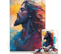 Puzzle per adulti da 1000 pezzi con ritratto di Gesù Cristo gioco pratico taglio di precisione regalo di compleanno e unico 38x26cm
