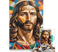 Puzzle per adulti da 1000 pezzi con ritratto di Gesù Cristo gioco pratico taglio di precisione regalo di compleanno e unico 38x26cm