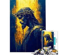 Puzzle per adulti da 1000 pezzi con ritratto di Gesù Cristo ideale per rilassarsi passare il tempo divertendosi a casa (dimensioni 50x75cm)