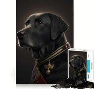 Puzzle per adulti da 1000 pezzi con ritratto di Labrador nero,gioco di squadra stimolante,divertente e rilassante,ideale per il tempo libero a tema natalizio 50x75cm