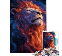 Puzzle per adulti da 1000 pezzi con ritratto di leone cosmico Un gioco impegnativo educativo e rilassante per ragazzi dai 14 anni in su (38x26cm)