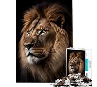 Puzzle per adulti da 1000 pezzi con ritratto di leone sfida educativa per il divertimento in famiglia gioco per famiglie dai 14 anni in su (38x52cm)