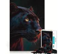 Puzzle per adulti da 1000 pezzi con ritratto di Pantera Nera dai bordi netti,gioco di costruzione che favorisce la concentrazione,divertimento a ritmo lento,regalo di Natale per il tempo libero