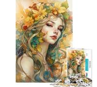 Puzzle per adulti da 1000 pezzi con ritratto floreale ad acquerello puzzle da 1000 pezzi giocattolo decorativo per la casa regalo di compleanno e regali unici (38x52cm)