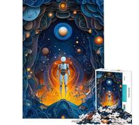 Puzzle per adulti da 1000 pezzi con robot che esplorano un mondo surreale Puzzle per adulti giochi per famiglie attività divertenti e impegnative da fare a casa (dimensioni 38x52cm)