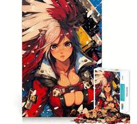 Puzzle per adulti da 1000 pezzi con ronin anime dai capelli rossi e bianchi,gioco di memoria divertente con componenti robusti e ben definiti, alleviare lo stress (50x75cm)