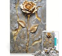 Puzzle per adulti da 1000 pezzi con rosa dai petali preziosi gioco pratico taglio di precisione regalo di compleanno e unico 38x52cm