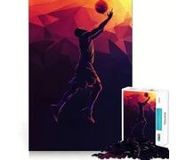 Puzzle per adulti da 1000 pezzi con sagoma di pallone da basket,ritaglio preciso,giocattolo stimolante per la mente,gioco rilassante,regalo di Natale (50x75cm)