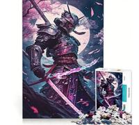 Puzzle per adulti da 1000 pezzi con samurai giapponesi tra i ciliegi in fiore, gioco educativo, difficile e stimolante, regalo di Natale o compleanno 50x75cm