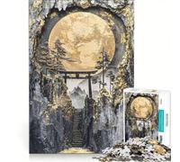 Puzzle per adulti da 1000 pezzi con santuario della luna piena e portale, giocattolo antistress, interazione genitore-figlio, compleanni e altre occasioni 50x75cm