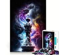 Puzzle per adulti da 1000 pezzi con scacchiera a torre nello spazio,disegno nitido e artistico,sfida per la mente,divertente gioco per il tempo libero,regalo di compleanno (50x75cm)