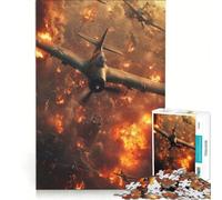 Puzzle per adulti da 1000 pezzi con scena di guerra aerea, gioco divertente, rilassante e stimolante per la mente, ideale come elemento della lista dei desideri con Babbo Natale 38x52cm