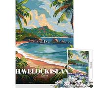 Puzzle per adulti da 1000 pezzi con scena di spiaggia sull'isola di Havelock India Gioco interattivo da 1000 pezzi ideale come regalo per chi ama i giochi l'analisi e la logica (38x26cm)