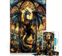 Puzzle per adulti da 1000 pezzi con scena di vetrata di cattedrale,taglio premium,gioco creativo,divertimento,decorazione natalizia (50x75cm)