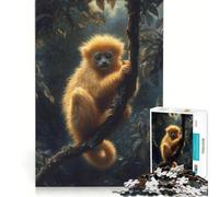 Puzzle per adulti da 1000 pezzi con scimmia dorata nella giungla, gioco rilassante, allena la mente e la manualità, compleanno e Natale 38x52cm