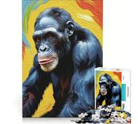 Puzzle per adulti da 1000 pezzi con scimmie e altri animali, gioco pratico, ideale per passare il tempo durante le vacanze, per rafforzare l'amore di coppia 38x52cm
