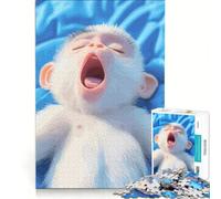 Puzzle per adulti da 1000 pezzi con scimmietta che sbadiglia gioco rilassante decorazione per la casa regalo di compleanno 38x26cm