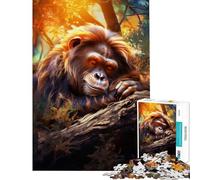 Puzzle per adulti da 1000 pezzi con scimpanzé sugli alberi Un gioco avvincente per coltivare la pazienza divertente e istruttivo perfetto come regalo di compleanno (dimensioni 38x26cm)