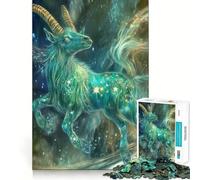 Puzzle per adulti da 1000 pezzi con segno zodiacale Capricorno,gioco mistico a incastro preciso,giocattolo stimolante per la mente,per il tempo libero,regalo di compleanno (38x26cm)