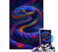 Puzzle per adulti da 1000 pezzi con serpente colorato su sfondo cosmico ideale per compleanni e Natale Gioco educativo di analisi e logica per ragazzi dai 14 anni in su (38x26cm)
